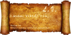 Landau Viktória névjegykártya